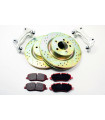 Kit de frenos, Actualización de freno de 325 mm a 345 mm con pastillas cerámicas y discos perforados y ventilados.- TF636