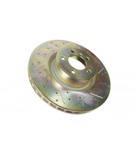 Disco de freno ventilado rayado y perforado - LR031845CDG