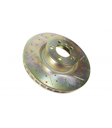 Disco de freno ventilado rayado y perforado - LR031845CDG