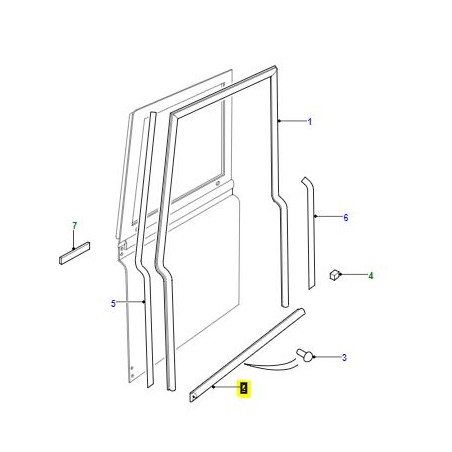 Junta inferior puerta delantera - ALR6250