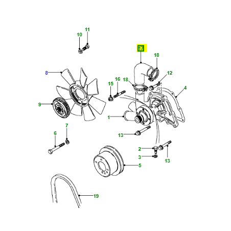 Tubo flexible bomba de agua - ERR1424