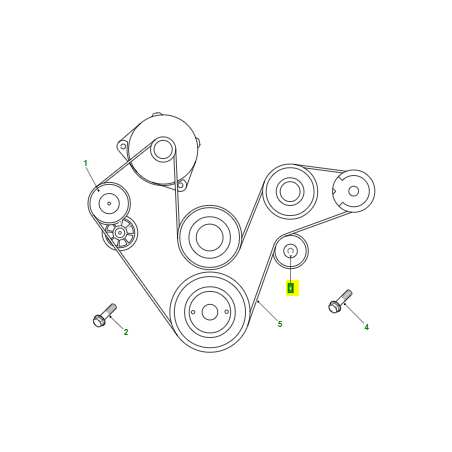 Rodillo tensor correa mando distribución - ERR6702