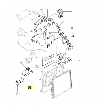 Tubo flexible de agua a refrigerador de aceite - ERR7139GEN