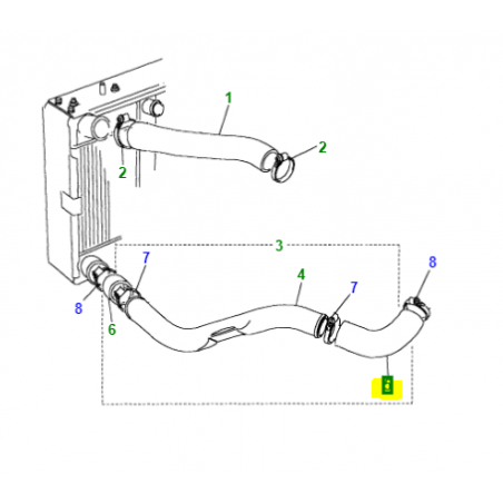 Tubo flexible entrada a turbo - ESR2912