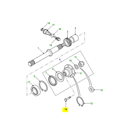 Tornillo salida transfer a arbol de transmision trasero - LR045926