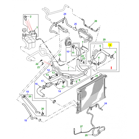 Manguito superior de radiador - PEH101080