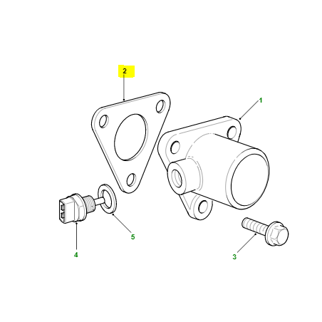 Junta de caja triangular de refrigerante - LVJ000010
