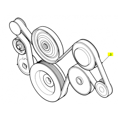 Correa de mando - PQS101500D 7PK1800
