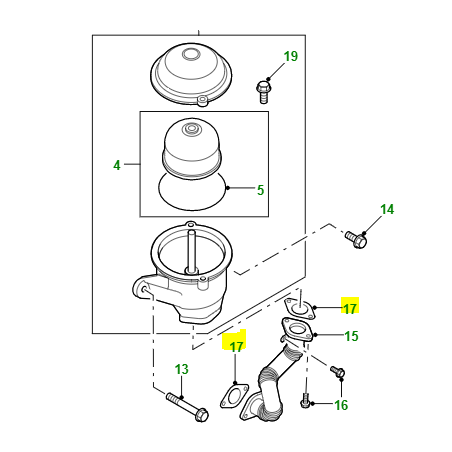 Junta tubo drenaje de aceite - LRJ100000