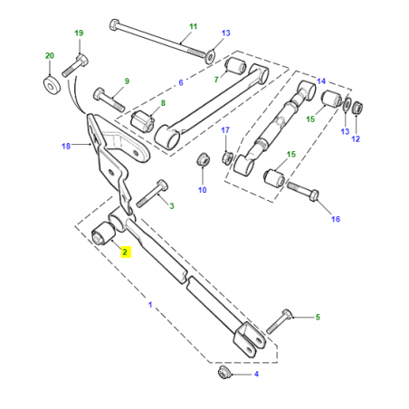 Casquillo tirante trasero - RGX101000