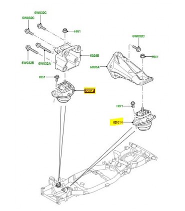 Soporte de motor delantero - KKB500760GEN