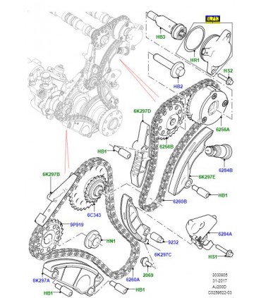 Solenoide distribución variable motor - LR126832GEN