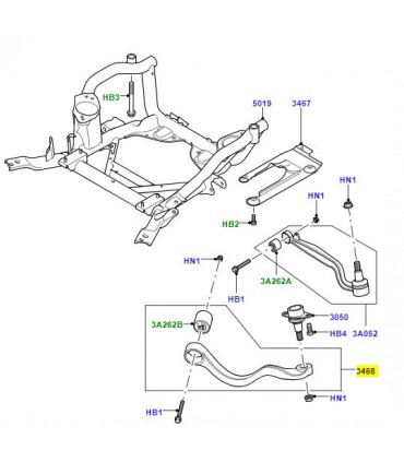 Brazo de suspension superior izquierdo - LR018344